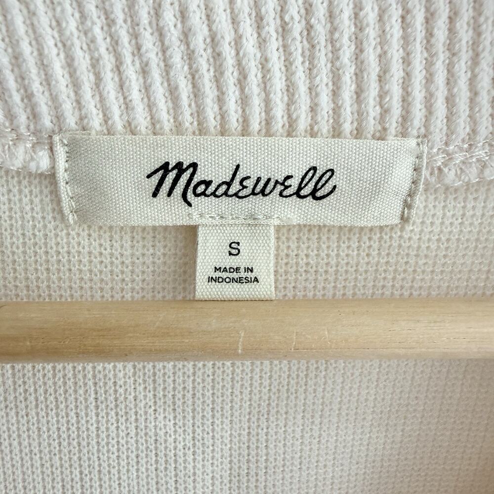 Madewell Ottoman Rib Cardigan ivory cream button down Size S FF4955 - Picture 4 of 5